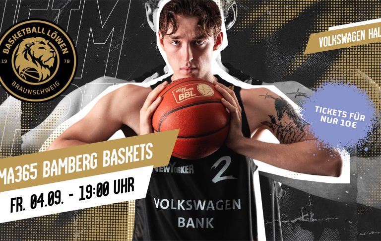 Saisoneröffnung in der Volkswagen Halle: Löwen empfangen Bamberg zum letzten Preseason-Test