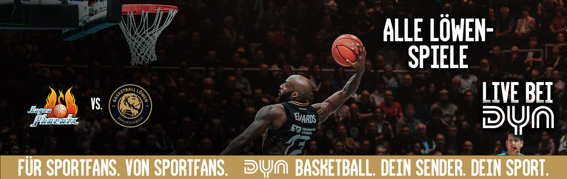 Die Basketball Löwen live bei Dyn. 
